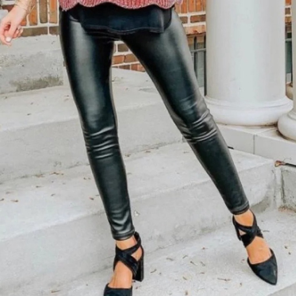 ⭐️Altar’d State Black Faux Leather Leggings